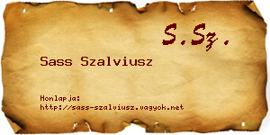 Sass Szalviusz névjegykártya